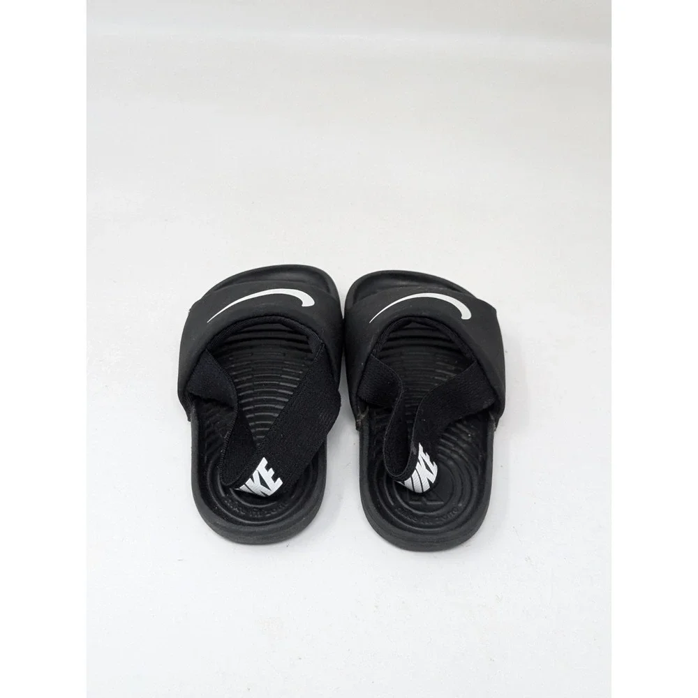 Nike Kawa Slide TD Toddler Sandals Black White BV1094-001 Size 6C